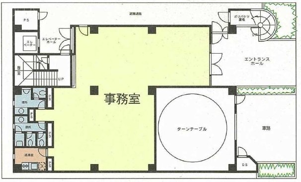 新装大橋(ビューネ蛎殻町)ビル1F 間取り図