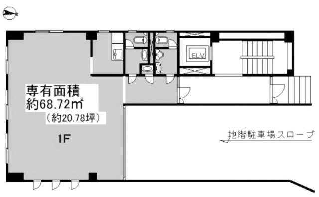 笹塚KNビル1F 間取り図