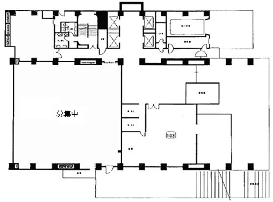 日本ブランズウィックビル1F 間取り図