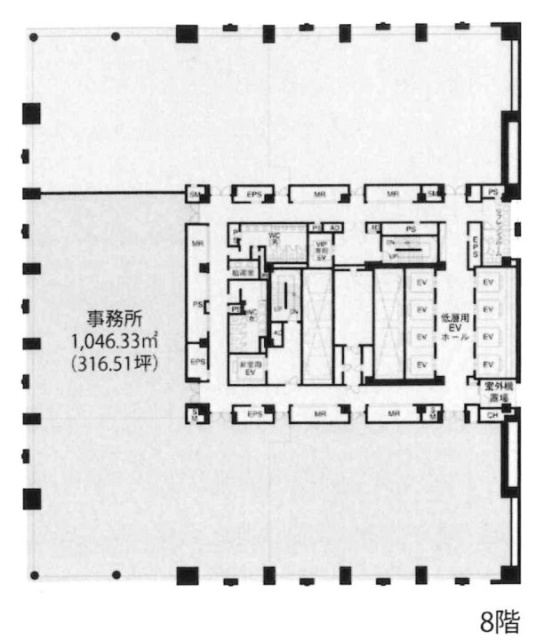 オリナスタワー8F 間取り図