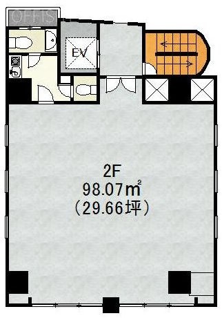 新宿CRビル2F 間取り図