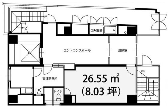 相互二番町ビルディング別館1F 間取り図