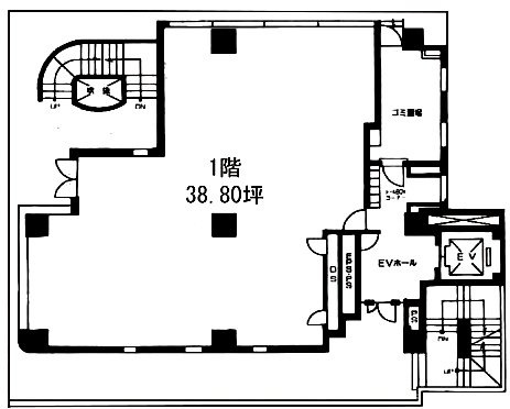 新橋第2中ビル1F 間取り図