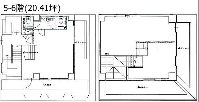 ピュア虎ノ門5F~6F 間取り図