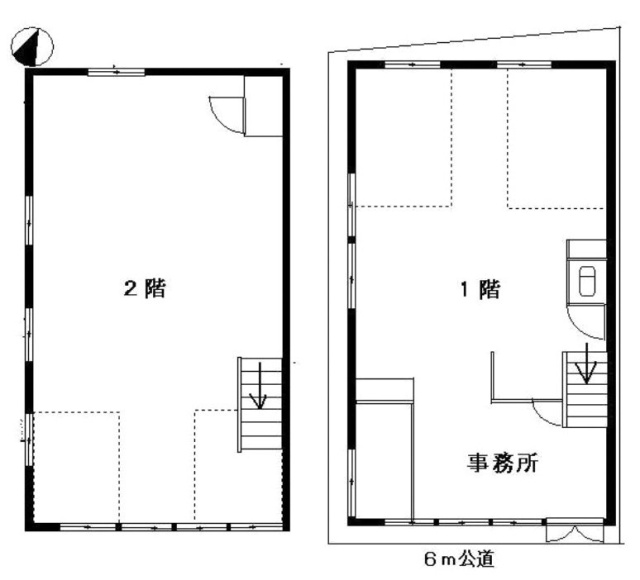 エスエスビル2号棟1F～2F 間取り図