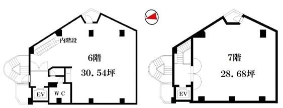 柳沼ビル6F～7F 間取り図