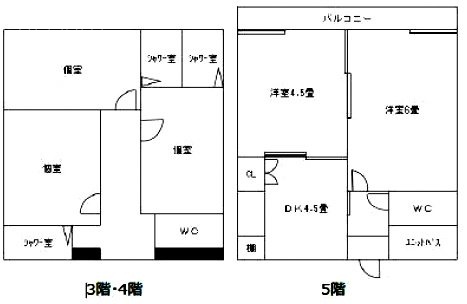 林東京第一ビル3F～5F 間取り図