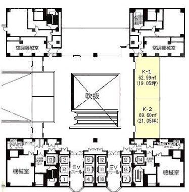 世田谷ビジネススクエアタワーK-2 間取り図
