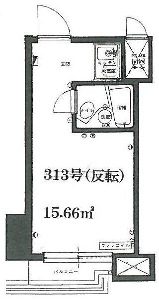 新宿ダイカンプラザA館313 間取り図