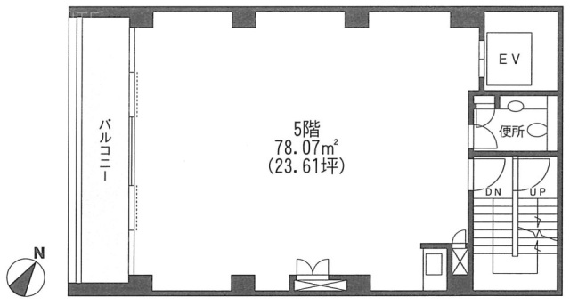 岡常小舟町ビル5F 間取り図