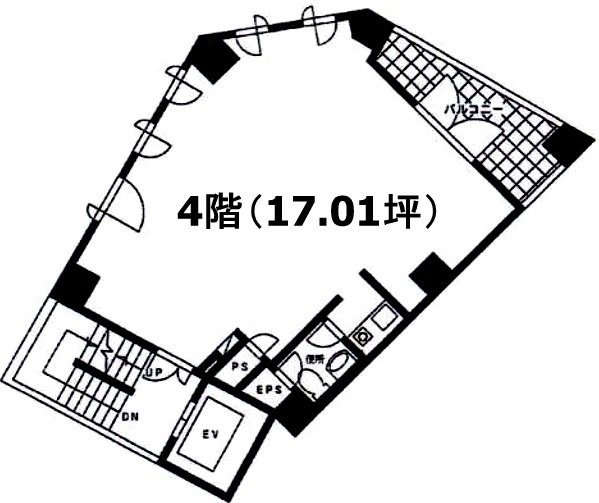 第6横芝ビル4F 間取り図