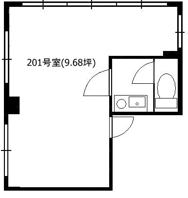 服部ビル201 間取り図