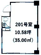 秋谷第2ビル201 間取り図
