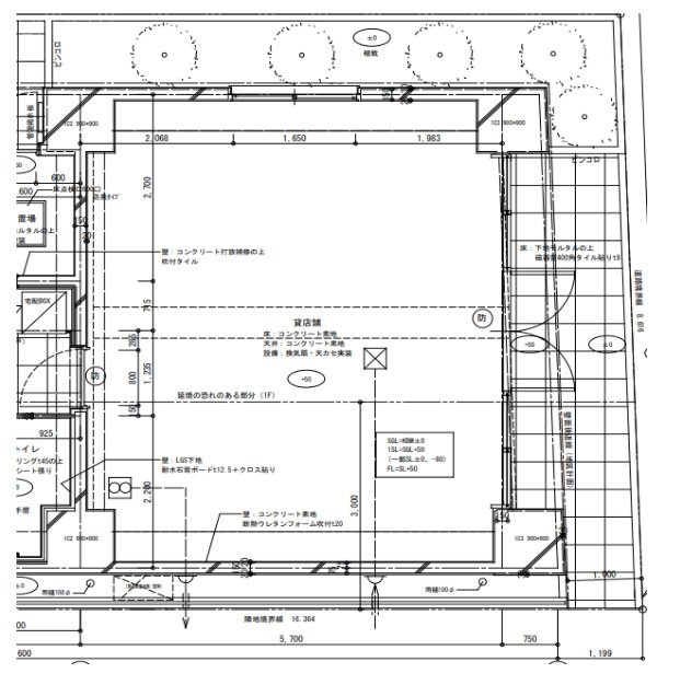 プラザ銀座新富ビル1F 間取り図