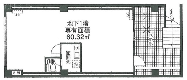 WEST AZABU21ビルB1F 間取り図