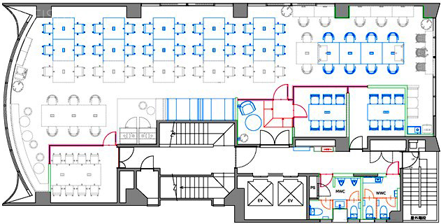 @WORK SHINJUKUGYOEN2F 間取り図