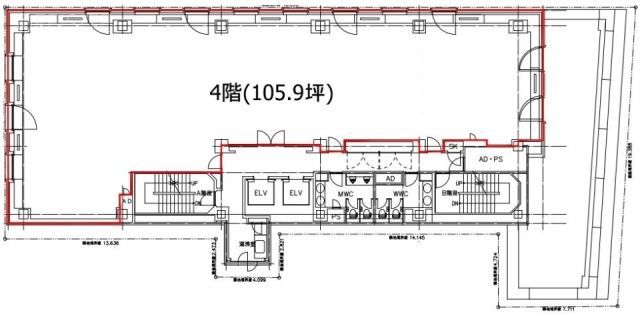 東京神田須田町ビル4F 間取り図