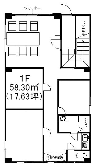 日本南栄ビル1F 間取り図