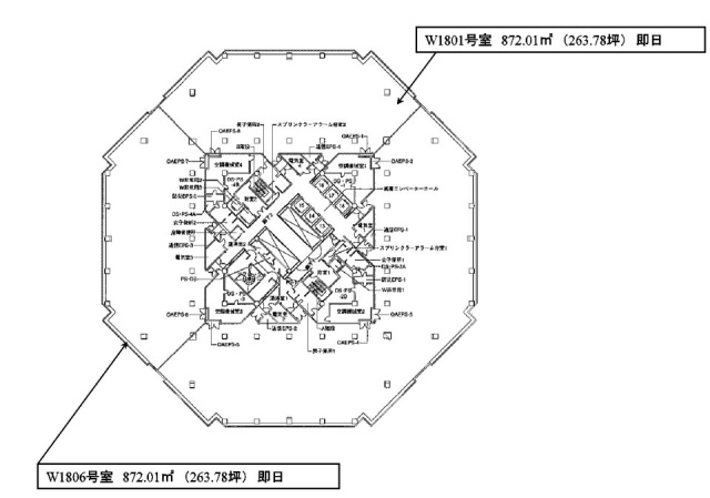 ゲートシティ大崎ウエストタワー1801 間取り図