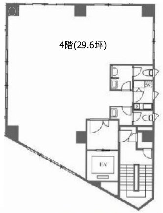 高輪シティビル4F 間取り図