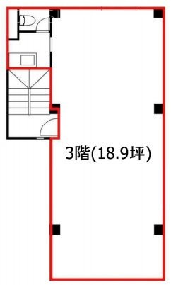 コア西麻布(CORE西麻布)ビル3F 間取り図