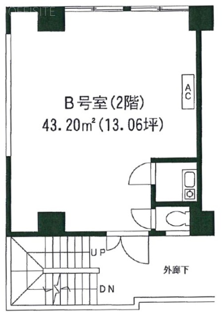 東新宿ビルB 間取り図