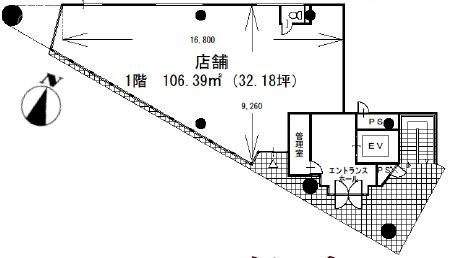 パレ・ドール王子ビル1F 間取り図