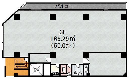 イマダ1号館ビル3F 間取り図