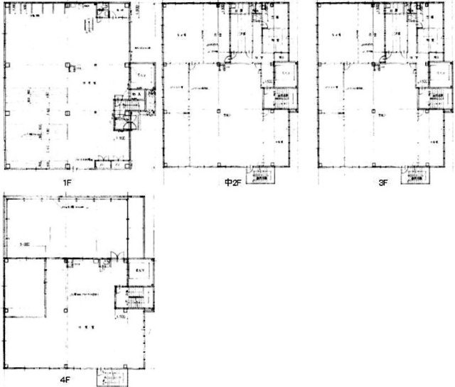 春江町ビル1F～5F 間取り図