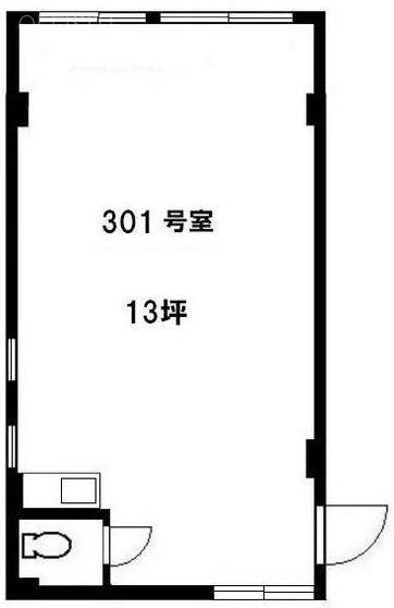西麻布ロイヤルビル301 間取り図