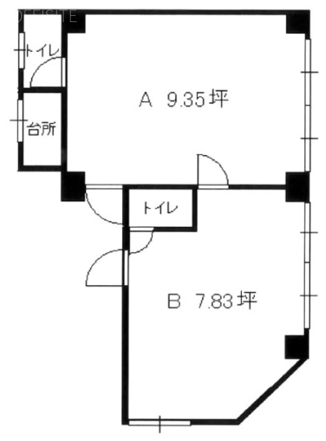 奥山ビルA 間取り図