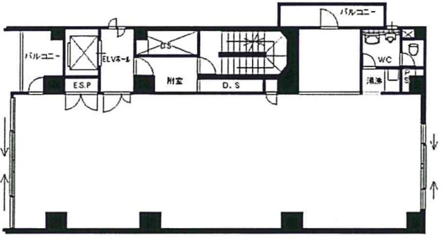 上野ビル4F 間取り図