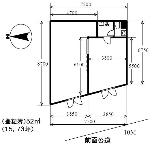 サントル動坂ビル102 間取り図