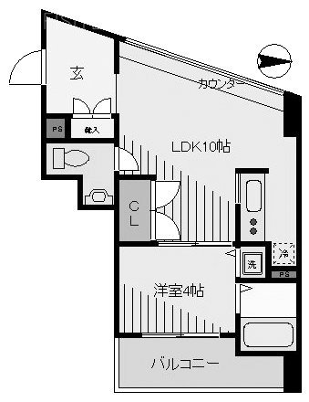 ラ・ストーリア芝浦ビル501 間取り図