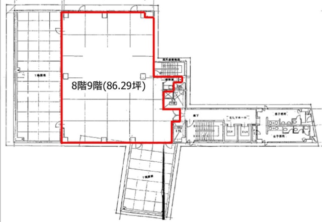 JL日本橋ビル8F 間取り図