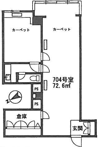 オリンピアアネックスビル704 間取り図