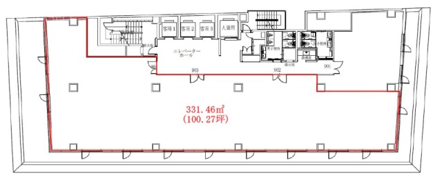 内幸町ダイビル9F 間取り図