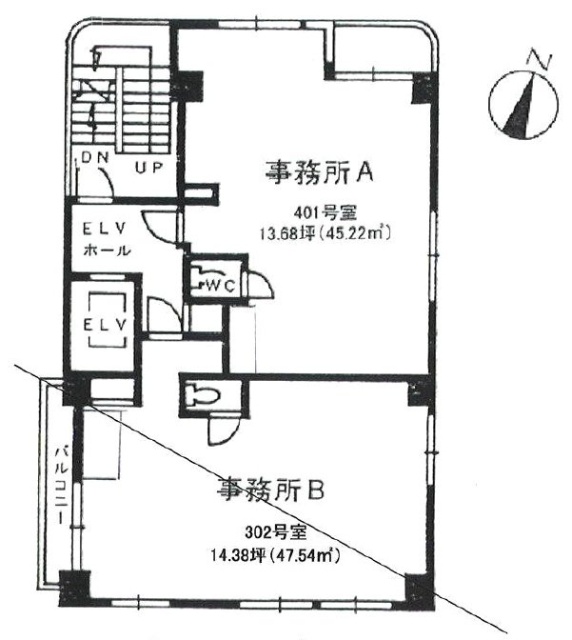 吾妻橋アイカワビル401 間取り図