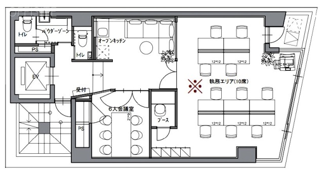 JPーBASE神田3F 間取り図