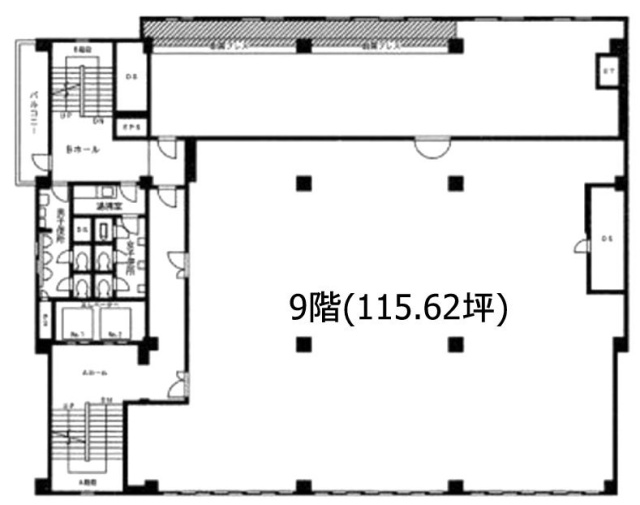 ヤブ原ビル9F 間取り図