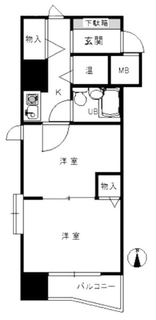 エスパース田町アネックス404 間取り図