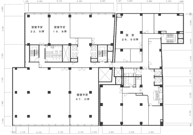 虎ノ門実業会館(本館)8F 間取り図