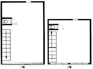 蓮見ビル1F〜2F 間取り図