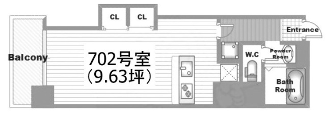 高田馬場ヒルサイドパレス702 間取り図