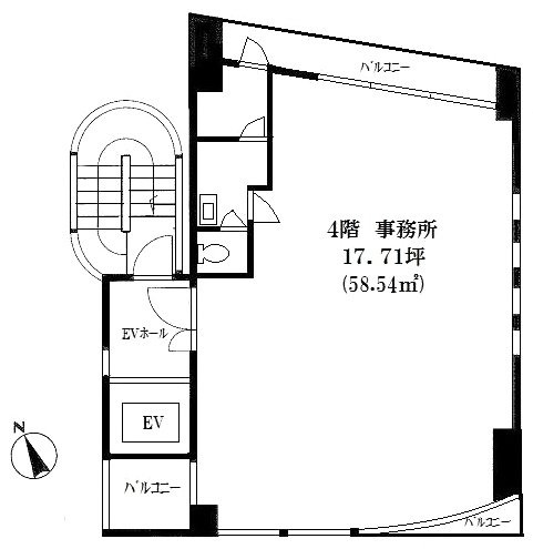 KUDOビル4F 間取り図