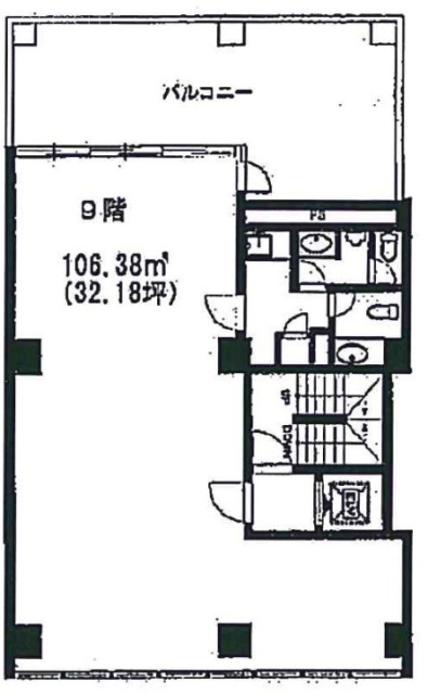 サンクス神田駅前(共同神田東口)ビル9F 間取り図