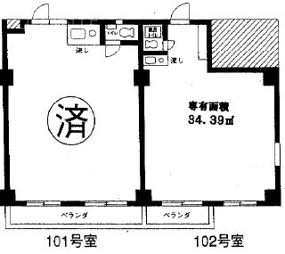 ワイズファーストビル102 間取り図