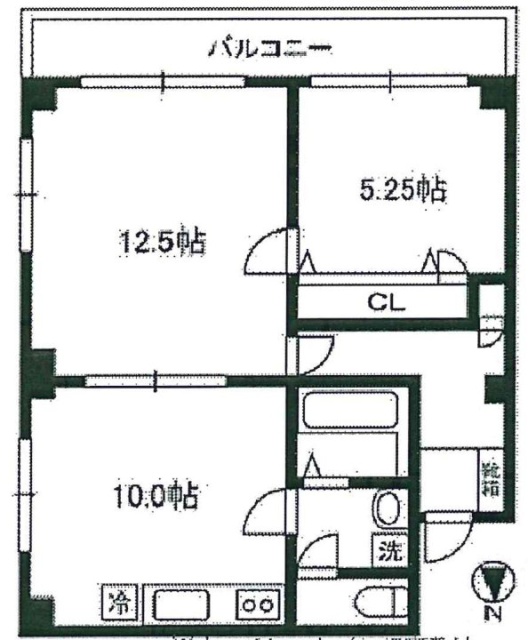 シャトーきみビル2F 間取り図