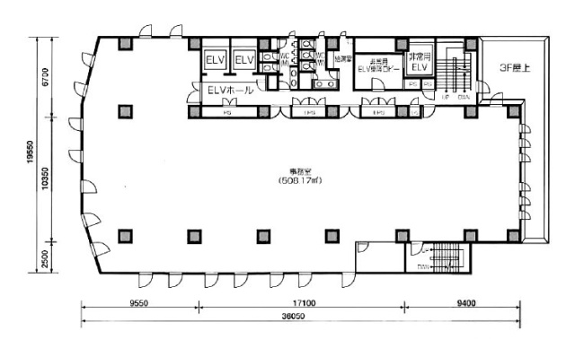 愛宕イーストビル4F 間取り図