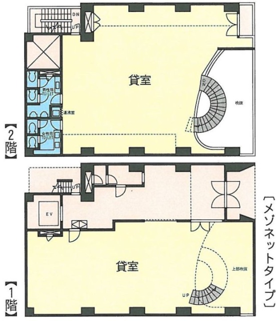 ACN銀座8ビル1F～2F 間取り図